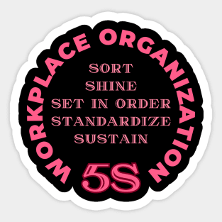 5S Workplace Organization, Lean Six Sigma Methodology Sticker